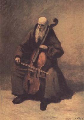Jean Baptiste Camille  Corot Le moine au violoncelle (mk11) oil painting picture
